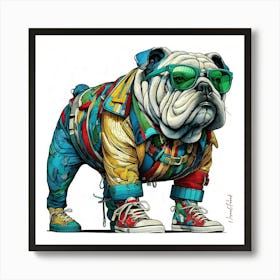 Urban Bulldog Green Machine Art Print