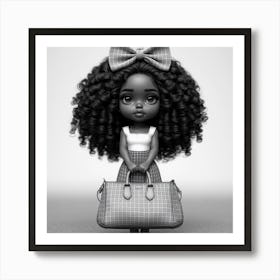 3d Illustration of a girl Art Print