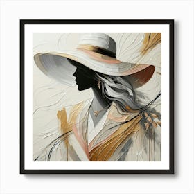 Woman In A Hat 13 Art Print