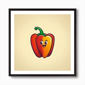 Cute Pepper Logo Art Print