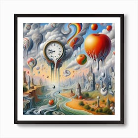 Clock In The Sky Art Print