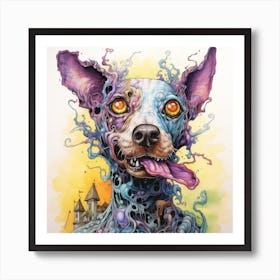 Psychedelic Dog 3 Art Print