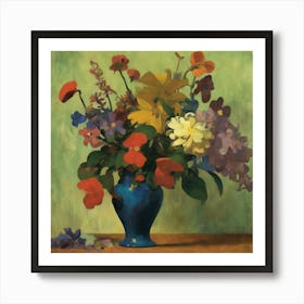 A Vase Of Flowers, Paul Gauguin 3 Art Print
