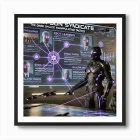 A Sci Fi Themed Scene Showcasing The Dark Sun Synd Manipulative Tactics Art Print