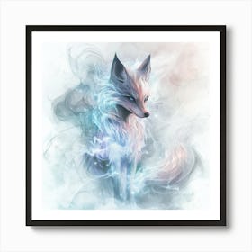 Fox Sticker Art Print