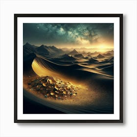 Gold In The Desert Art Print