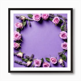 Frame Of Roses Art Print