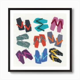 Flip Flops Art Print