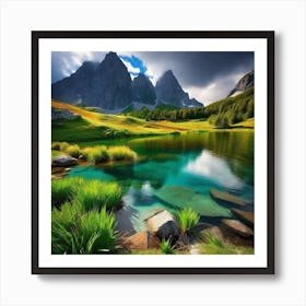 Lake In The Mountains 18 Art Print