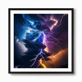 Lightning In The Sky 15 Art Print