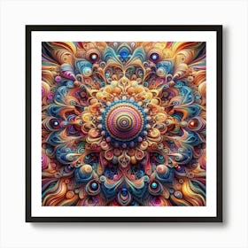 Psychedelic abstract patterns Art Print