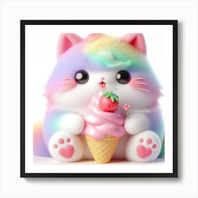 Rainbow Cat 2 Art Print