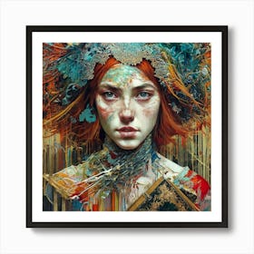 Woman With Red Hair Art Print