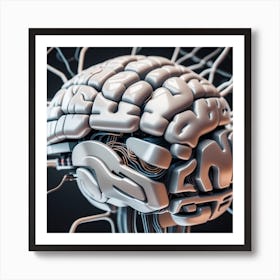 Brain With Wires 3 Art Print