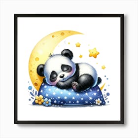 Sleeping Panda Under the MooN Art Print