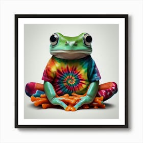 Tie Dye Frog 1 Art Print