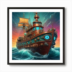 Tortuga Pirate Ship Art Print