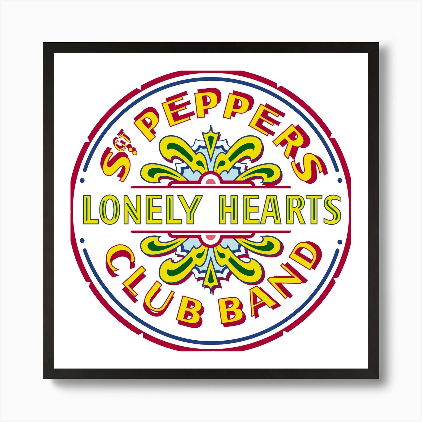 Sgt Pepper's Lonely Hearts Club Band Drum Logo, The Beatles Collection Art  Print by The Beatles Art Prints Collection - Fy