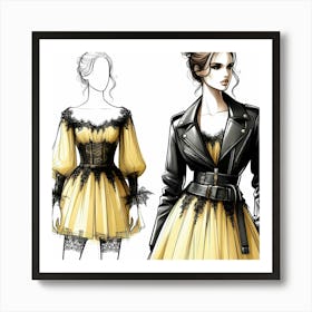 Dress And Jacket Art Print