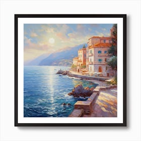 Gilded Sunsets: Impressionist Reverie Art Print