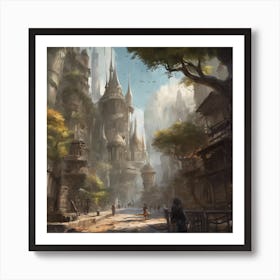 Fantasy City 100 Art Print