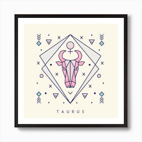 Taurus Square Art Print