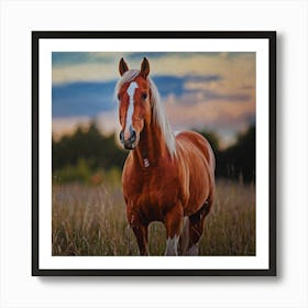 Sunset Horse Art Print