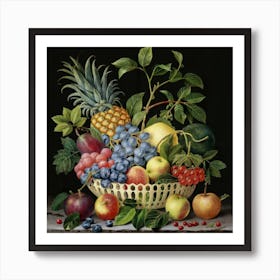 A collection of different delicious fruits 4 Art Print