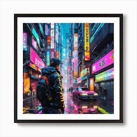 Neon City 4 Art Print