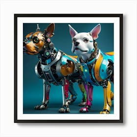 Robotic Dogs Art Print