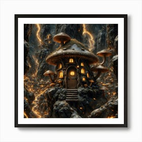 Mushroom House Art Print