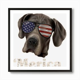 Hot Trend Merica Great Dane Dog Lover Men Women Kids Art Print