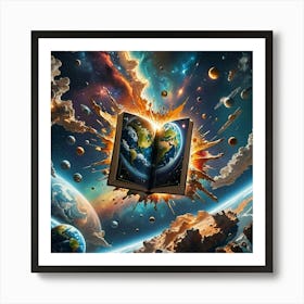 Book In Space Art Print