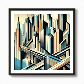 Abstract Cityscape Art Print