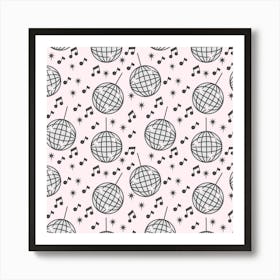 Disco Ball Seamless Pattern Art Print