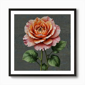 Orange Rose 1 Art Print