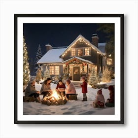 Leonardo Diffusion Xl A Cozy Winter Wonderland With Twinkling 0 Art Print