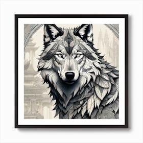 Wolf art Art Print