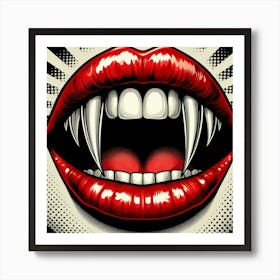 Vampire Lips Art Print