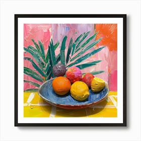 Oranges In A Bowl 1 Art Print