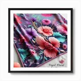 Towel design Floral fantasy Art Print