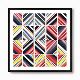 Zigzag Abstract Pattern Art Print