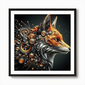 Mechanical Fox Art Print