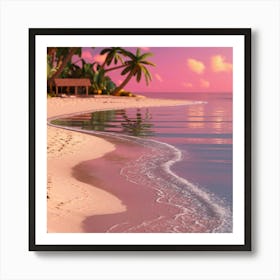 Sunset On The Beach 8 Art Print