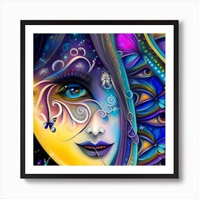 Face Of The Moon Art Print