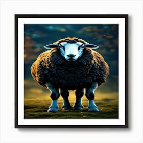 Sheep In The Forest Art Print