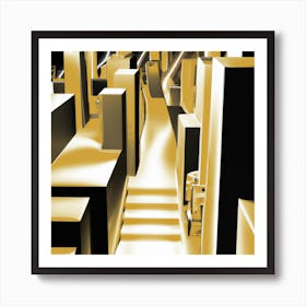 Gold City Stock Videos & Royalty-Free Footage Art Print