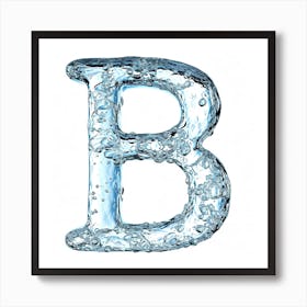 Water Letter B Art Print