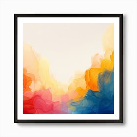 Abstract Watercolor Background 2 Art Print