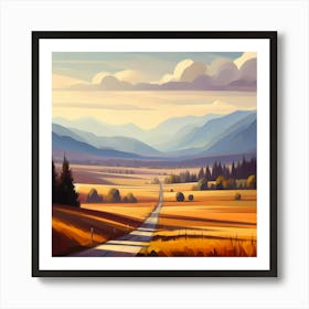 Landscape Painting 128 Art Print